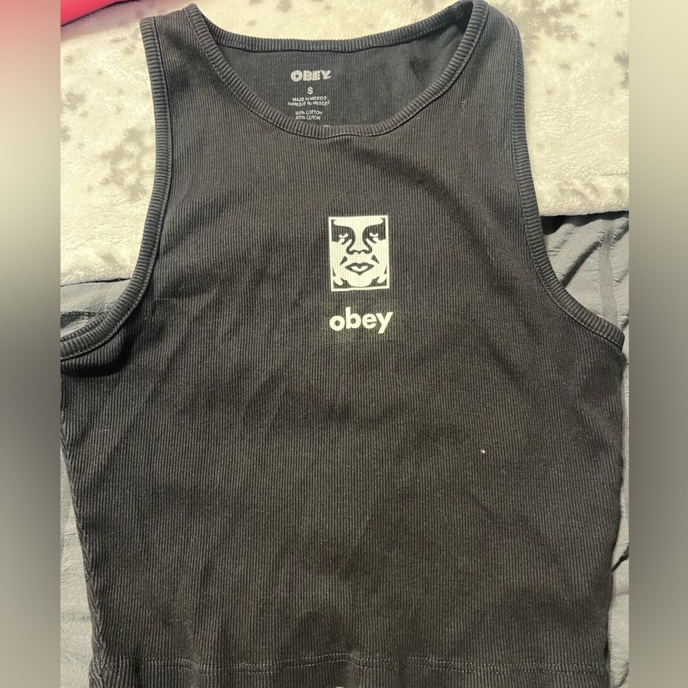 Obey black tanktop, Women’s small, hardly ever worn